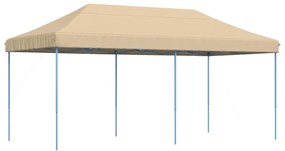 bézs összecsukható felugró rendezvénysátor 580x292x315 cm
