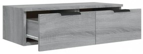 2 db szürke sonoma szerelt fa fali szekrény 68 x 30 x 20 cm