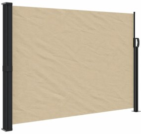 bézs behúzható oldalsó napellenző 140 x 600 cm