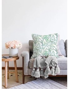 Twiggy bézs-zöld pamut keverék párnahuzat, 55 x 55 cm - Minimalist Cushion Covers