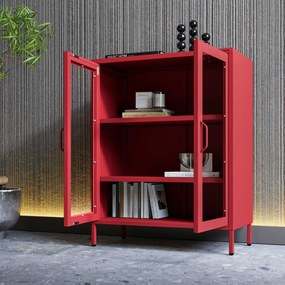 Vitrin GINA, 800 x 1015 x 400 mm, Modern: piros