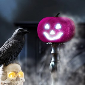 Halloween-i RGB LED dekor &#8211; habszivacs tök &#8211; lila &#8211; 11 cm