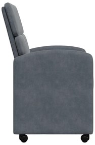 Kerekes Étkező Székek 2 pcs Sötétszürke 58 x 65 x 98 cm Bársony