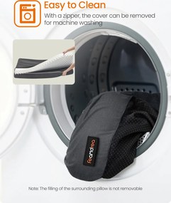 Feandrea ortopéd kutyafekhely, L 106x76x18 cm, vízálló, sötétszürke