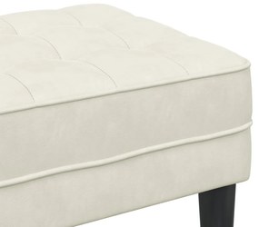 Krémszínű Pad 113 cm Bársony