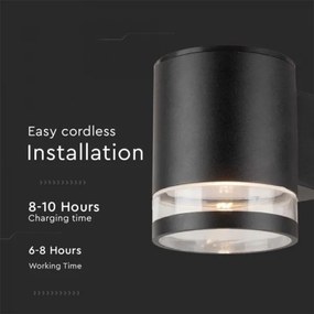 LED Kültéri napelemes fali lámpa LED/1W/3,7V 3000K IP54 fekete