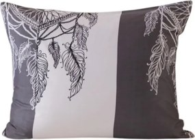 Flanel párnahuzat TIRSO 50x70 cm, szürke-fehér