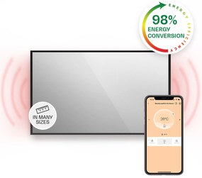 Klarstein La Palma 1000 smart, infravörös hősugárzó 2 az 1-ben, 120 x 60 cm, 1000 W, tükör elülső rész
