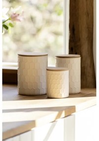 WENKO 54222100 - MAYA tárolódoboz 13x17 cm fehér/barna