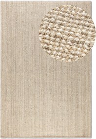 Juta Szőnyeg Nappaliba 160x230CM Természetes Krémszínű Boho Stílus Fonott Szőtt