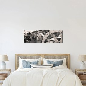 Kép - Vitorlás kormánylapát (órával) (90x30 cm)