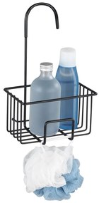 Fekete függő rozsdamentes acél fürdőszobai polc Milito – Wenko