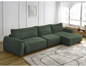 Sötétzöld sarokkanapé Aden – Bobochic Paris