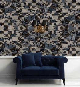 Gario Fotótapéta Szürke barna geometrikus fantázia Anyag: Vlies, Méret: 150 x 105 cm