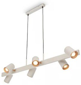 Briloner 4058064 - ERA zsinóros függeszték 6xGU10/10W/230V krémszínű