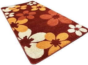 Anastázia modern szőnyeg narancssárga virágos