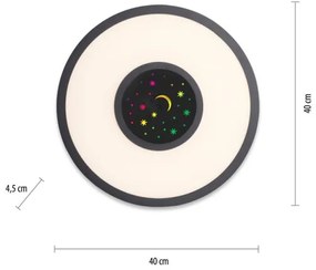 Leuchten Direkt 15572-18 - LED RGBW Dimmelhető lámpa ASTRO LED/17,5W/230V+távirányító