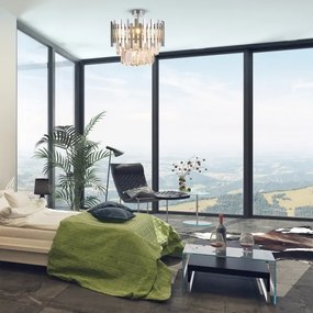 Csillár rúdon ASPEN 6xE14/40W/230V matt króm