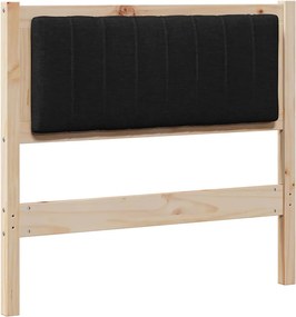vidaXL Kárpitozott fejtámla fejtámlával Barna 90 cm Tömör fenyőfa