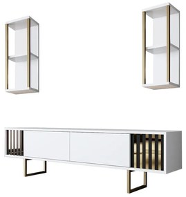 TV szekrény Gold Line - White, Black
