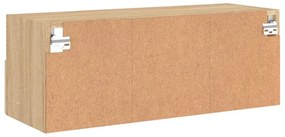 sonoma tölgy színű szerelt fa fali TV-szekrény 80 x 30 x 30 cm