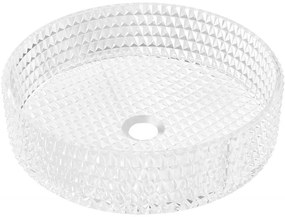 Mexen Aura üvegből készült pultra szerelhető mosdókagyló 39 x 39 cm, átlátszó - 24013900