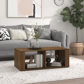 Barna tölgy fatermék dohányzóasztal 100x50x36 cm