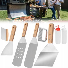 Bbq Grill tartozékok Rozsdamentes acél szett 1x tároló táskával