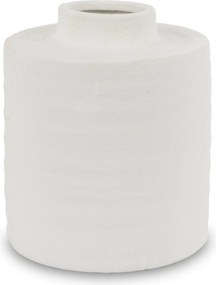 Váza fedél üveg fehér terrakotta