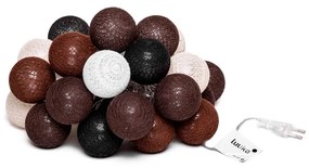 Barna LED fényfüzér, 30 gömbbel - Luuka