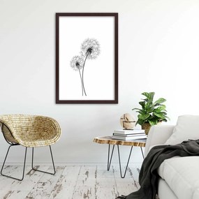 Gario Poszter Rajzolt két pitypang A keret színe: Természetes, Méret: 40 x 60 cm