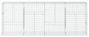 horganyzott vas gabion kosár fedéllel 400 x 50 x 150 cm