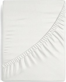 Jersey lepedő krémszínű 140x200 +30cm kötött pamut, gumis