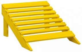 sárga tömör fenyőfa kerti Adirondack szék zsámollyal