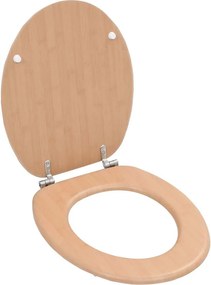 vidaXL bambuszmintás MDF WC ülőke