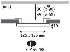 Paulmann 92397 - LED/8,5W IP44 Fürdőszobai beépíthetó lámpa VARIFIT 230V
