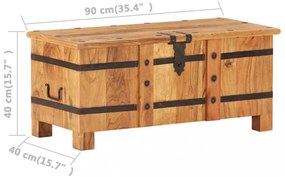 tömör akácfa láda 90 x 40 x 40 cm