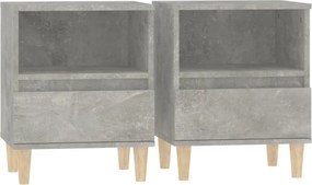vidaXL 2 db betonszürke éjjeliszekrény 40x35x50 cm