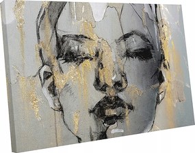 Vászonkép női arc portré 120x80