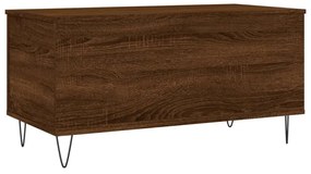 barna tölgyszínű szerelt fa dohányzóasztal 90x44,5x45 cm
