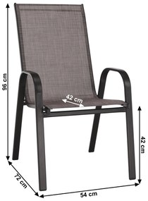 AKCIÓ Barna egymásra rakható szék ALDERA II. osztály