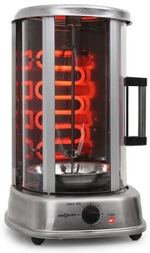 OneConcept Kebap Master Pro, vertikális grill, 1500 W, ezüst