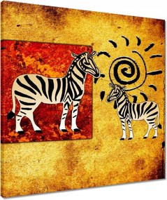 Vászonkép 50x50 Zebrák gyűjtése