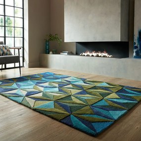 Kék gyapjú szőnyeg 120x170 cm Reverie – Flair Rugs