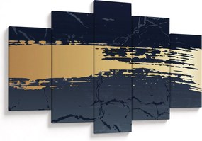 Kép - Kék és arany absztrakció N⁰2 (150x105 cm)