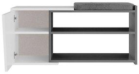 Cipőtároló Fiona Bench - Anthracite, White