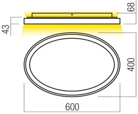 Redo 01-3806 - LED dimmelhető mennyezeti lámpatest NOBU LED/60W/230V fehér