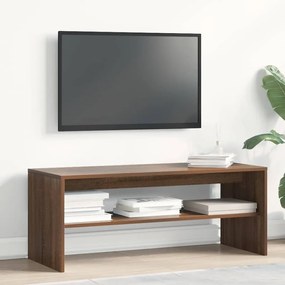 barna tölgyszínű szerelt fa TV-szekrény 100 x 40 x 40 cm