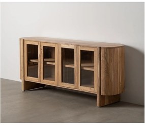 Natúr színű akácfa tálalószekrény 180x80x40 cm Creel – Ixia