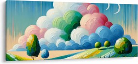 Kép - Tájkép felhővel (120x50 cm)